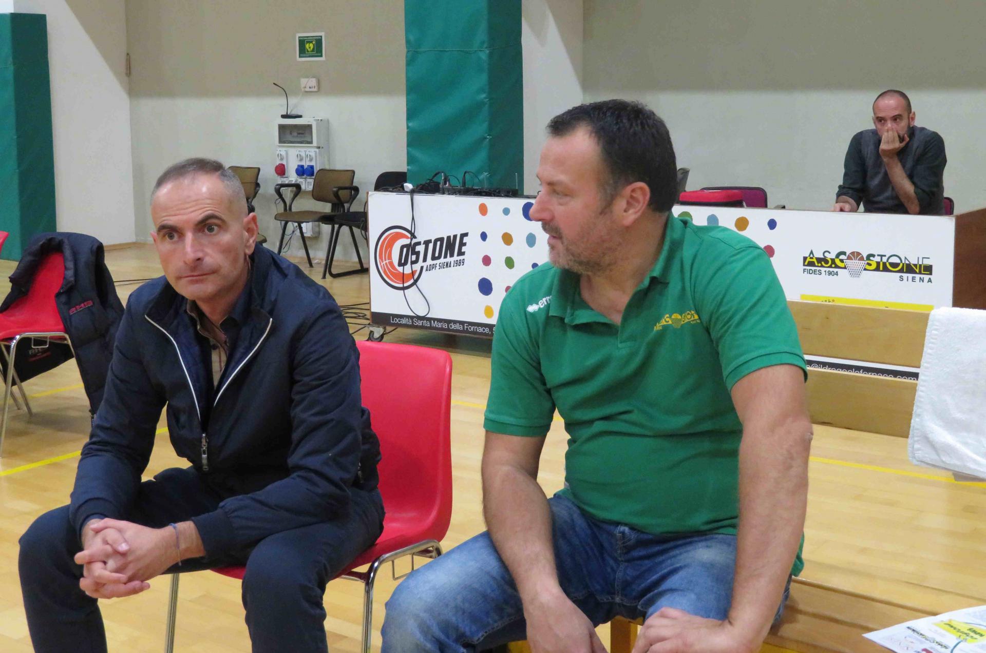 Coach Braccagni con il DS Naldini